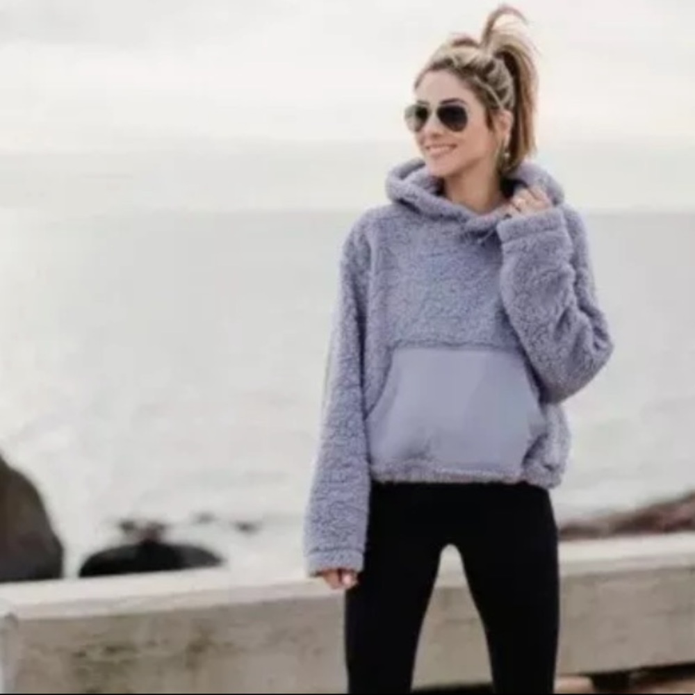 Zella Teddy Hoodie SweatShirt - Picture 1 of 8